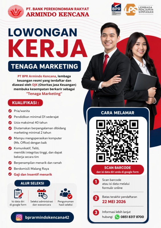 Lowongan Kerja Tenaga Marketing